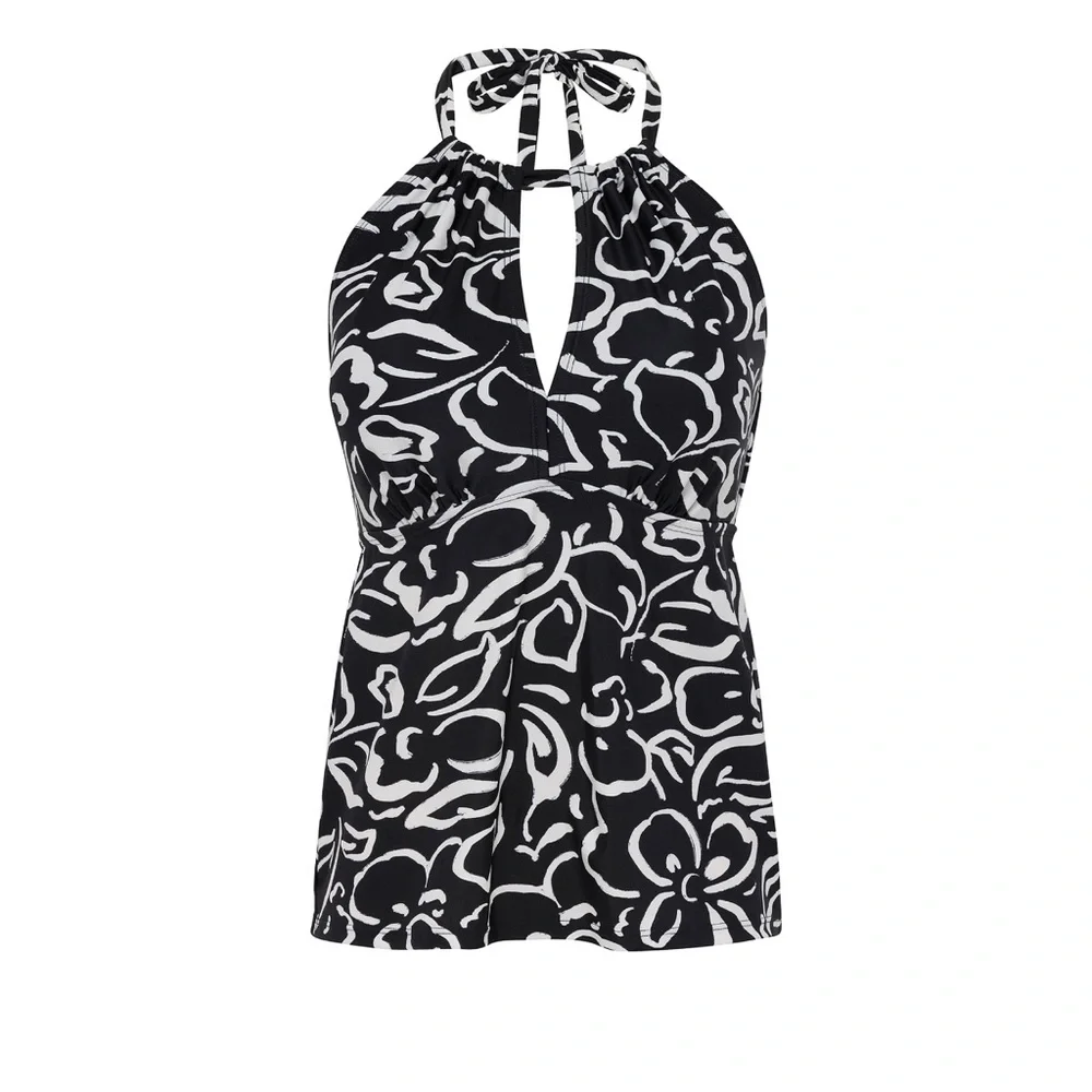 Final Sale 🔥 No More Offer Women's Keyhole Halter Swim Top Size Small